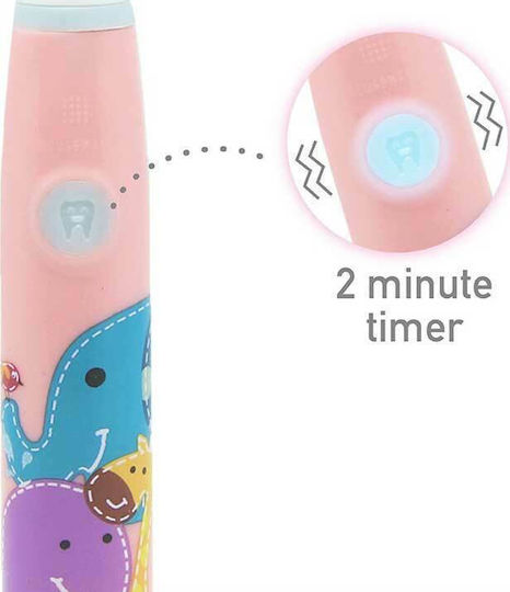 Marcus & Marcus Oral Sonic Electric Periuță de dinți electrică pentru 3+ ani Roz