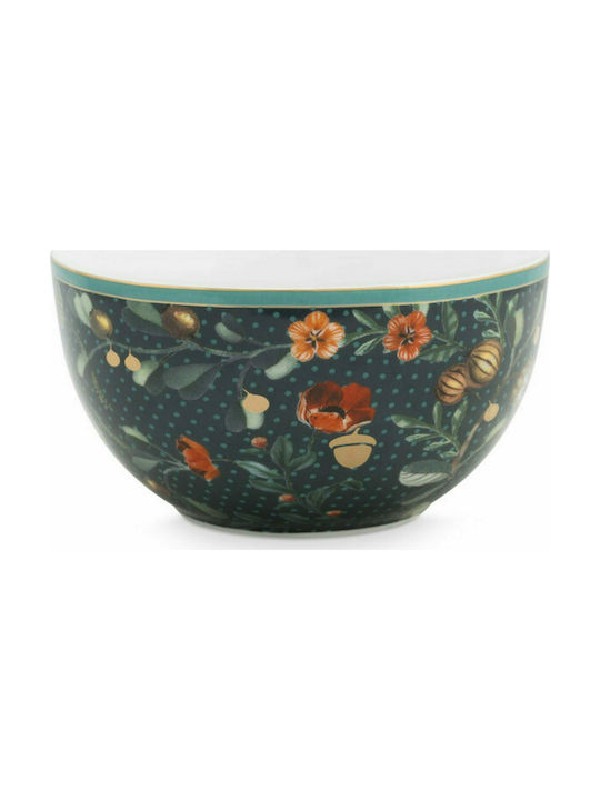 PiP Studio Winter Wonderland Serving Bowl Round made of Porcelain Dark Blue with Diameter 12cm