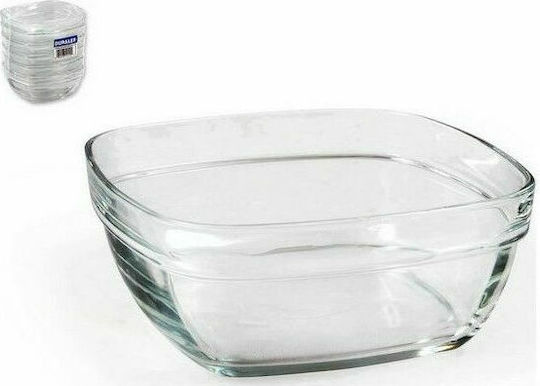 Homestyle Lys Servierschüssel Platz Glas Transparent 14x14cm 6Stück Homestyle Lys Servierschüssel Platz Glas Transparent 14x14cm 6Stück