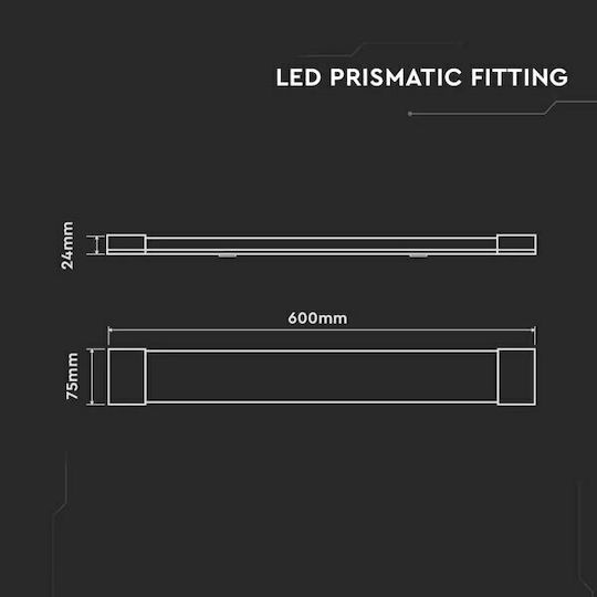 V-TAC Under-Cabinet LED Light 20W Cool White L60xD7.5xH2.4cm