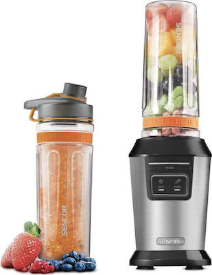 Sencor Μπλέντερ για Smoothies με Γυάλινη Κανάτα 0.9lt 800W Inox