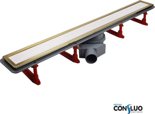 Pestan Confluo Premium White & Gold Canal pardoseală Alb