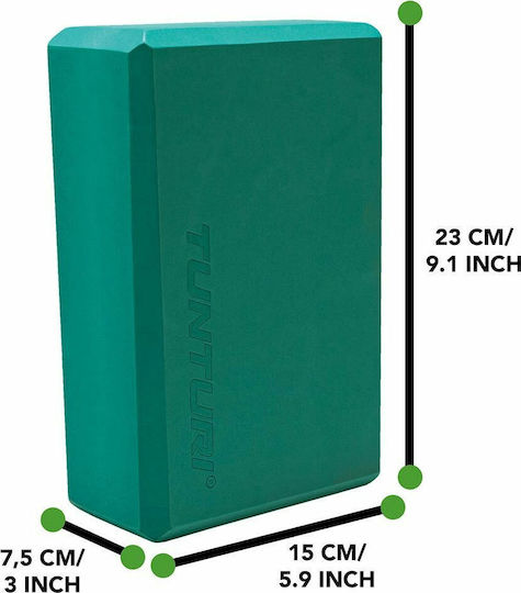 Tunturi Yogablock in Türkis Farbe