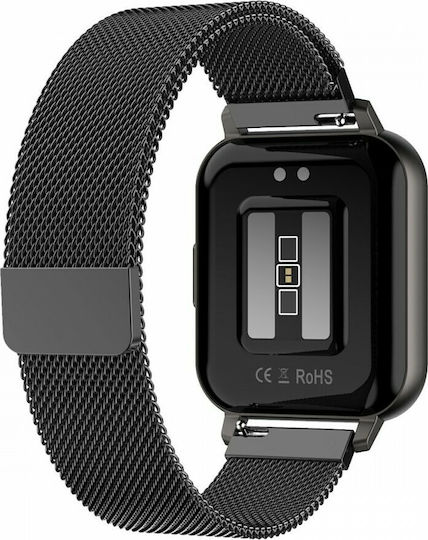 MaxCom FW45 Aurum Smartwatch με Παλμογράφο (Μαύρο)