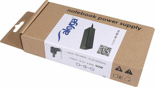 Akyga Laptop Charger 90W 19.5V 4.62A for HP without Power Cord