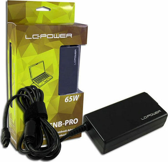 LC-Power Universal Φορτιστής Laptop 65W 20V 3.5A χωρίς Καλώδιο Τροφοδοσίας και με σετ βυσμάτων