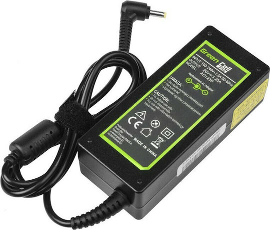 Green Cell Laptop Charger 65W 20V 3.25A for Lenovo with Detachable Power Cord