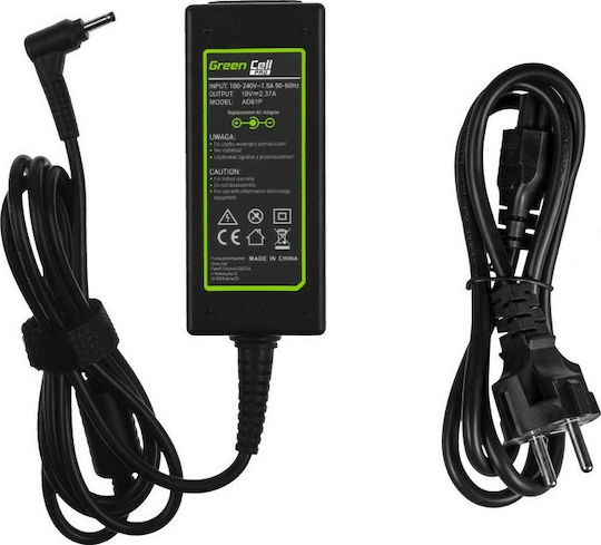 Green Cell Φορτιστής Laptop 45W 19V 2.37A για Asus με Αποσπώμενο Καλώδιο Τροφοδοσίας