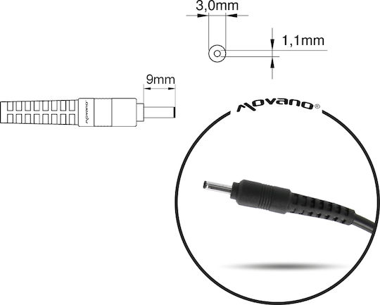 Mitsu Laptop Charger 45W 19V 2.37A for Acer with Detachable Power Cord