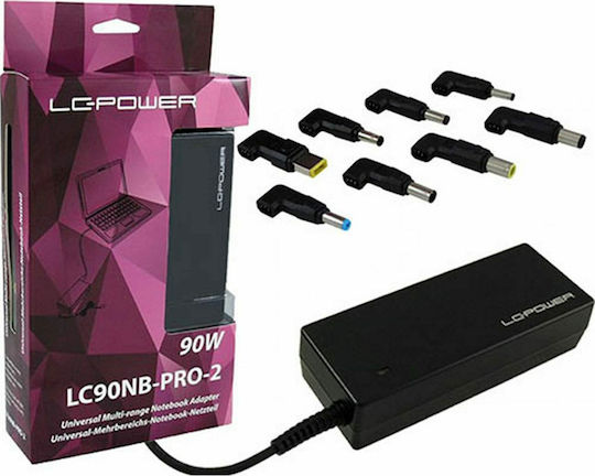 LC-Power Universal Φορτιστής Laptop 90W 20V 4.74A χωρίς Καλώδιο Τροφοδοσίας