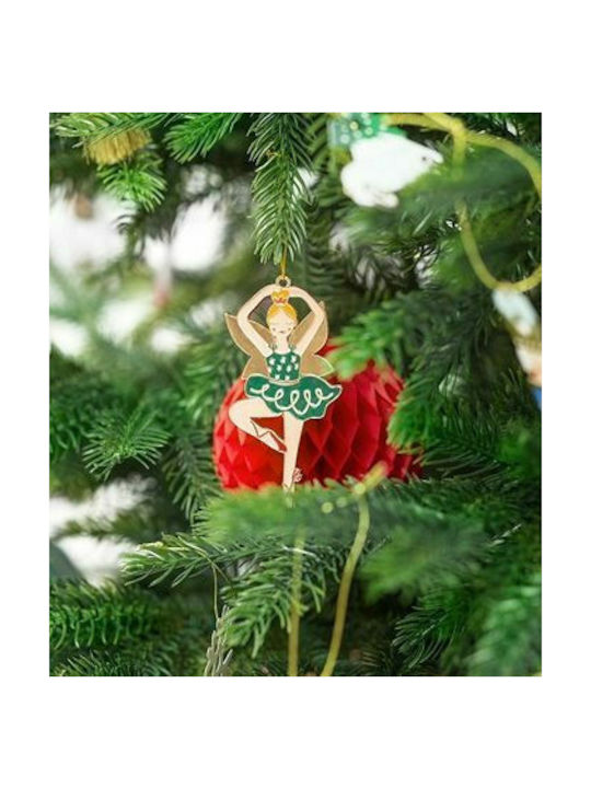 PartyDeco Weihnachtsbaum-Anhänger Ballerina Mehrfarbig 5x10cm