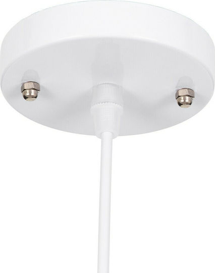 GloboStar Einfaches Kinderzimmer-Deckenleuchte Hängend aus Metall mit E27-Fassung Hellblau - Braun 10,5x13,5cm