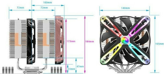 Zalman CNPS20X Dual Fan CPU Cooling with ARGB for AM4/115x Socket