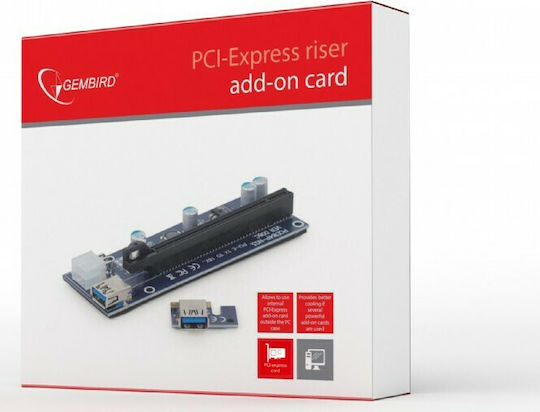 Gembird Cartelă Riser PCI-Express pentru Montare Verticală