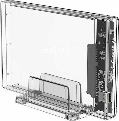 Orico Hard Drive Case 2.5" SATA III with connection Type-C in Transparent color