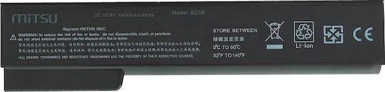 Mitsu Compatible Battery for HP EliteBook 8460P/8460W with 4400mAh