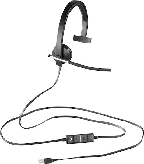 Logitech H650e Mono On Ear Multimedia Ακουστικά με μικρόφωνο και σύνδεση USB-A