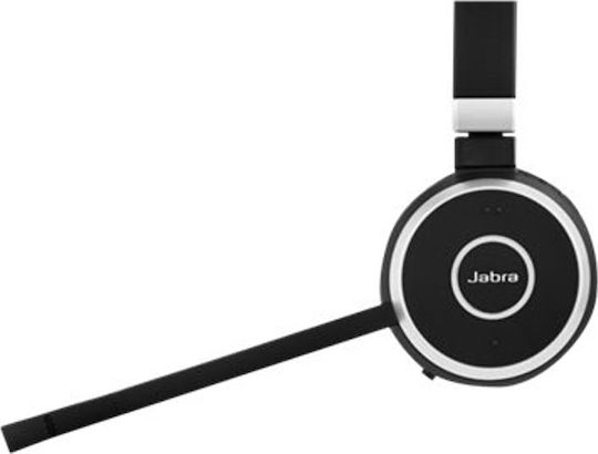 Jabra Evolve 65 MS Stereo Ασύρματα On Ear Multimedia Ακουστικά με μικροφωνο και σύνδεση Bluetooth / USB-A