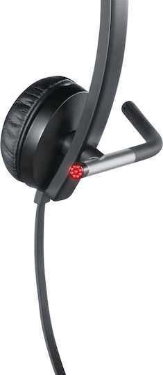 Logitech H650e Auf dem Ohr Multimedia-Headsets mit Mikrofon und Verbindung USB-A in Schwarz Farbe