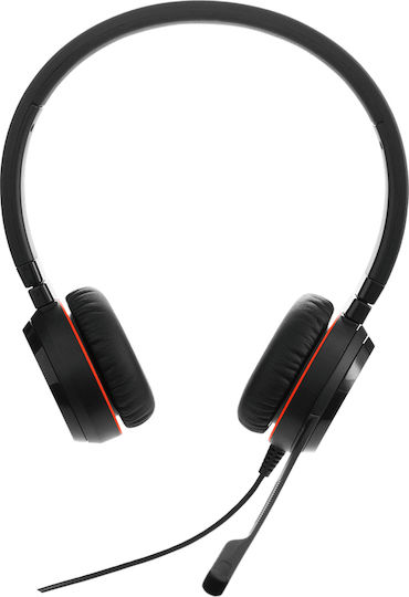 Jabra Evolve 30 II Duo On Ear Multimedia Ακουστικά με μικροφωνο και σύνδεση 3.5mm Jack