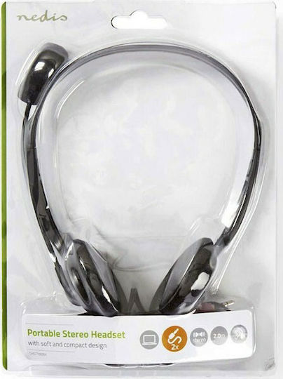 Nedis On Ear Multimedia Headphone with Microphone 3.5mm Jack CHST100BK