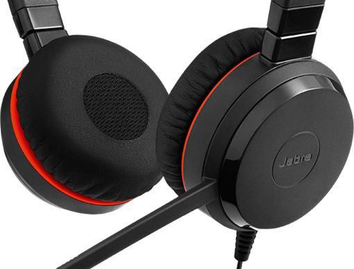 Jabra Evolve 30 II Duo Auf dem Ohr Multimedia-Headsets mit Mikrofon und Verbindung USB-A in Schwarz Farbe