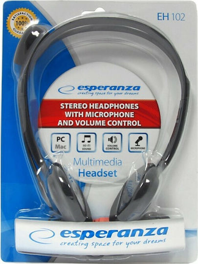 Esperanza EH102 On Ear Multimedia Ακουστικά με μικροφωνο και σύνδεση 3.5mm Jack