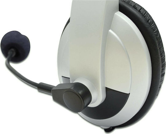 Digitus DA-12201 On Ear Multimedia Headphone with Microphone 3.5mm Jack Silver