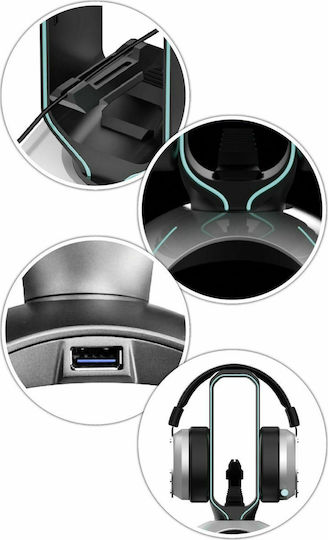 LC-Power USB-Hub & Kopfhörerhalter Headset-Zubehör