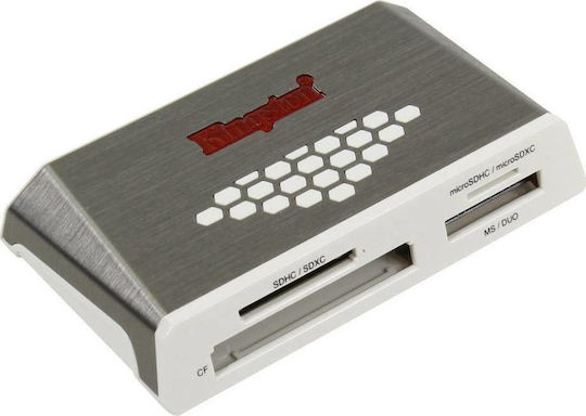 Kingston Cititor de carduri USB 3.0 pentru /S/D/ /m/i/c/r/o/S/D/ / /C/o/m/p/a/c/t/F/l/a/s/h/ / / Gri