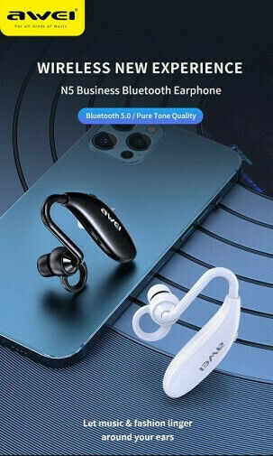 Awei N5 Business In-ear Bluetooth Handsfree Ακουστικό Μαύρο