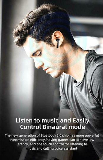 Awei T28 In-ear Bluetooth Handsfree Ακουστικά με Αντοχή στον Ιδρώτα και Θήκη Φόρτισης Μαύρα