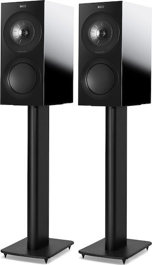 Kef R3 Ζεύγος Ηχείων Hi-Fi Βιβλιοθήκης 180W 3 Δρόμων Π19.96xΒ33.55xΥ42.2εκ. Μαύρο Γυαλιστερό