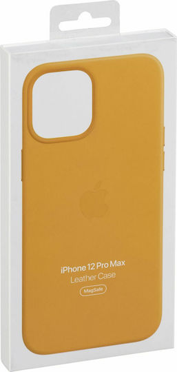 Apple Leather Case with MagSafe Back Cover Leather Yellow (iPhone 12 Pro Max)