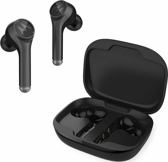 Motorola Vervebuds 800 Bluetooth Handsfree Ακουστικά με Αντοχή στον Ιδρώτα και Θήκη Φόρτισης Μαύρα