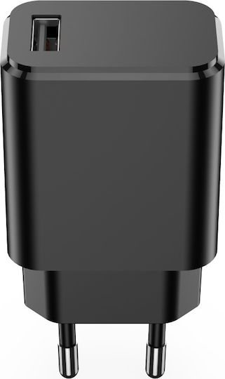 Setty Φορτιστής Χωρίς Καλώδιο με Θύρα USB-A Μαύρος (GSM106084)