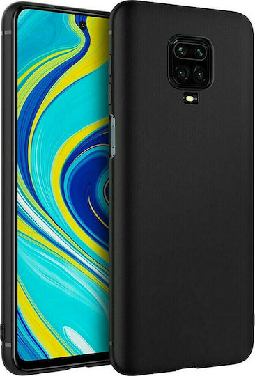 Matt Back Cover Σιλικόνης 1.2mm Μαύρο (Redmi Note 9S / 9 Pro / 9 Pro Max)