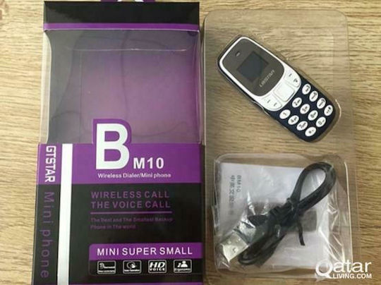 L8STAR BM10 Mini Dual SIM Κινητό με Κουμπιά Μπλε