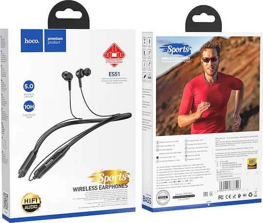Hoco ES51 In-ear Bluetooth Handsfree Earphones with Sweat Resistance Black
