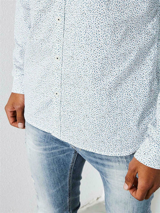 Men's long-sleeved shirt Petrol Industries (M-SS18-SIL410-BLUE-SMOKE-WHITE)