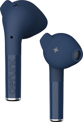 Defunc True Go Slim Earbud Bluetooth Handsfree Ακουστικά με Αντοχή στον Ιδρώτα και Θήκη Φόρτισης Μπλε