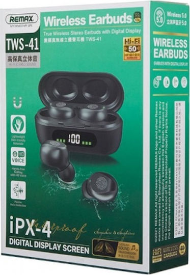Remax TWS-41 In-ear Bluetooth Handsfree Earphones with Charging Case Black