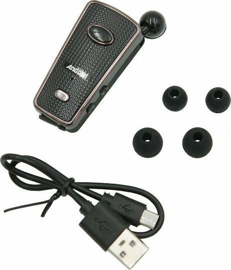 Andowl Q-E81 In-ear Bluetooth Handsfree Ακουστικό Πέτου Μαύρο
