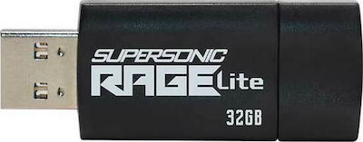 Patriot Rage Lite 32GB USB 3.2 Stick Μαύρο