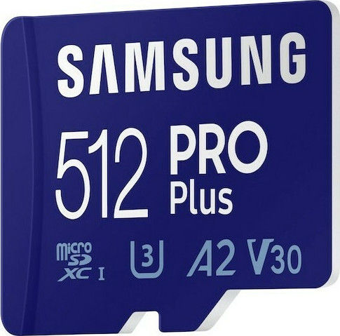 Samsung Pro Plus (2021) microSDXC 512GB U3 V30 A2 UHS-I with Adapter