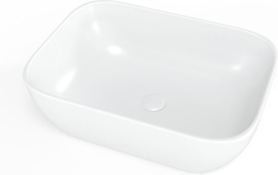 Swiss Aqua Technologies Infinitio Aufgesetztes Waschbecken Keramik 45.5x32.5x13.5cm White Matt