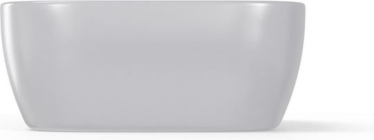 Swiss Aqua Technologies Infinitio Επικαθήμενος Νιπτήρας Κεραμικός 45.5x32.5cm Γκρι Ματ