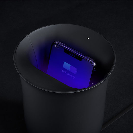 Lexon Încărcător Wireless (Qi Pad) 10W Negruς (Oblio UV Dezinfectant)