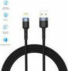 Tellur LED USB-A to Lightning Cable Black 2m (TLL155324)