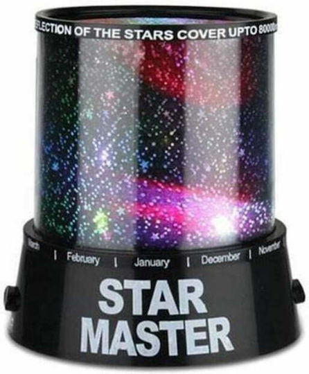 Factory Led Kids Projector Lamp Starry Sky with Star Projection Black 11x11x11.8εκ.